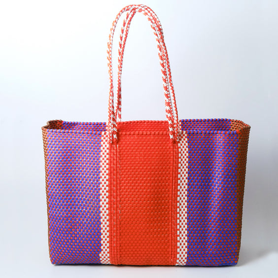 Sac à Main Mexicain Tissé Main - Plastique Recyclé - Pochette Unisexe - Multi-color